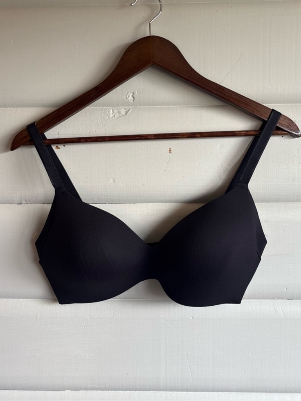 Knix Wireless T-Shirt Bra Black Size 4 Smooth Everyday Comfort